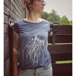 T-shirt femme sérigraphie Jellyfish