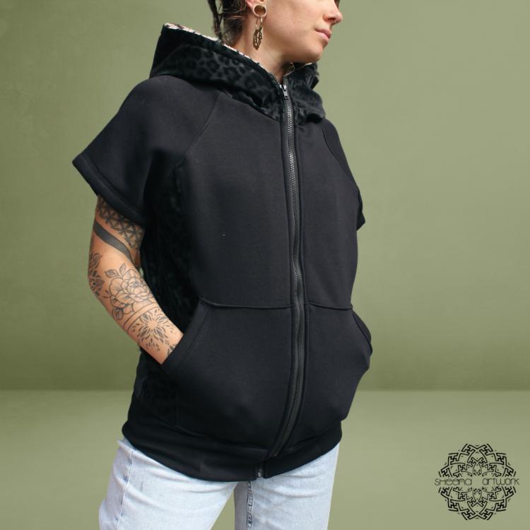 Veste noir manches courtes - Taille M - escales 2024