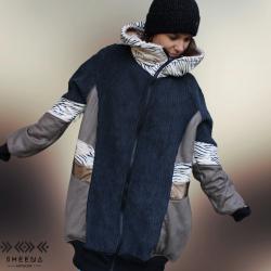 Manteau velours / fourrure Taille L / XL - Zebra