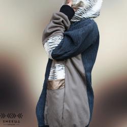 Manteau velours / fourrure Taille L / XL - Zebra